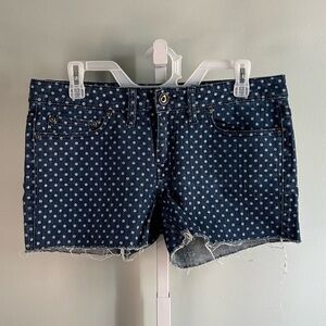 Dollhouse Denim Polka Dot Cutoff Shorts